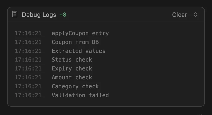Real-time Logs